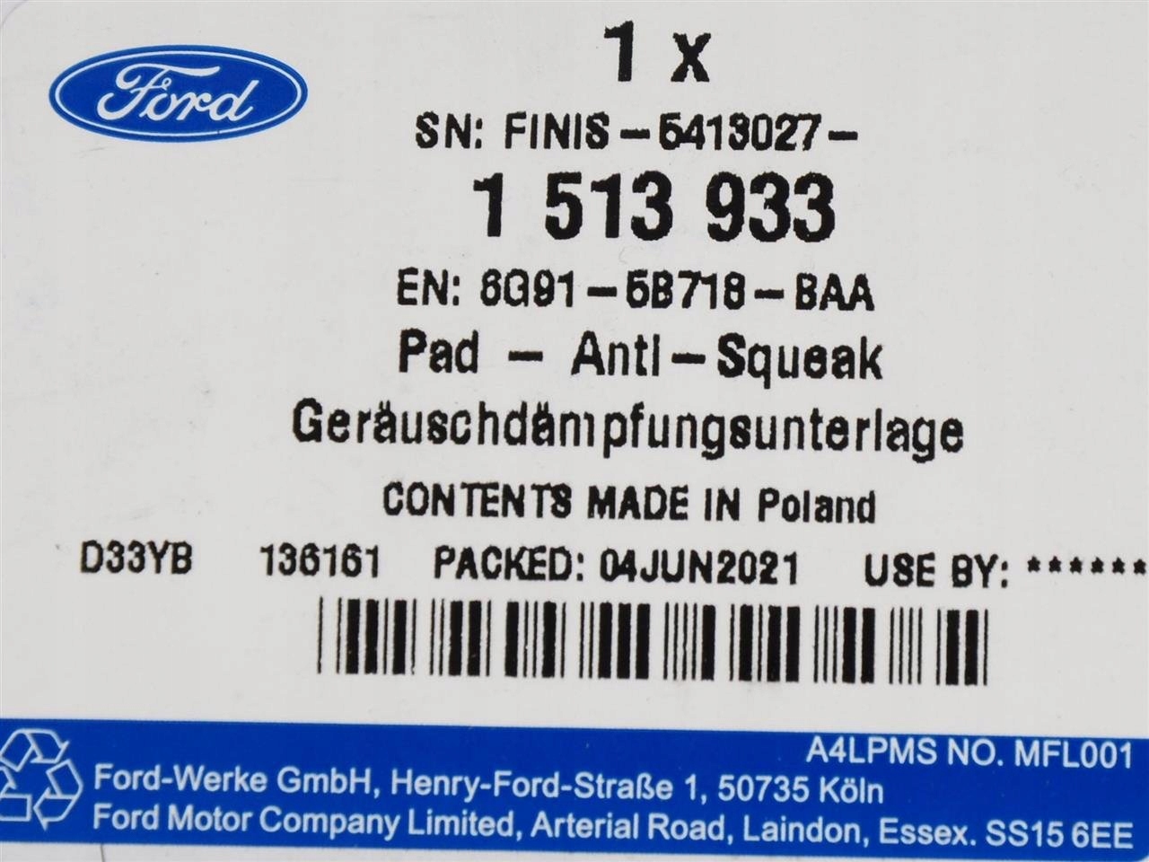 PODKŁADKA SPRĘŻYNY TYŁ S-MAX/GALAXY MONDEO Typ samochodu Samochody osobowe