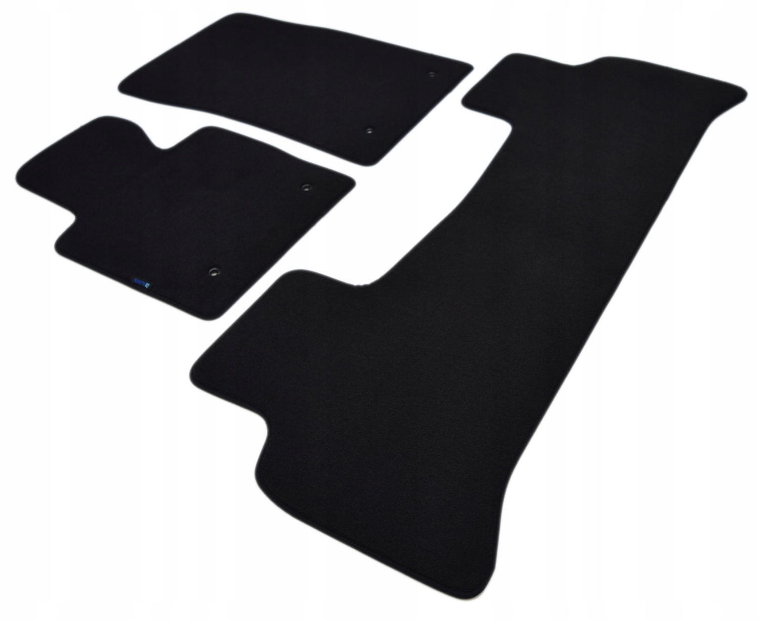 Czarne dywaniki welurowe Diamond, Lamówka - Range Rover 2002-2012r. / 3el. Producent Aldos