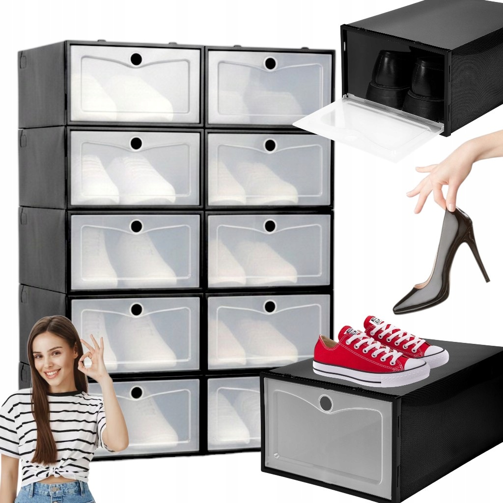 Krabička Na Boty S Klopou Černá Krabička Organizér Krabičky Do Skříně Sada