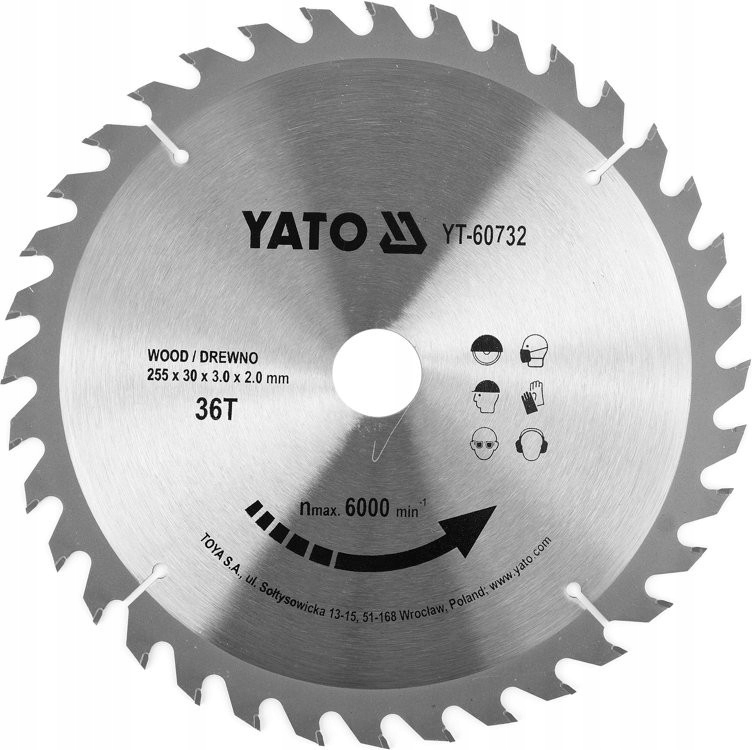 

Tarcza Widiowa Do Drewna 255X36TX30MM