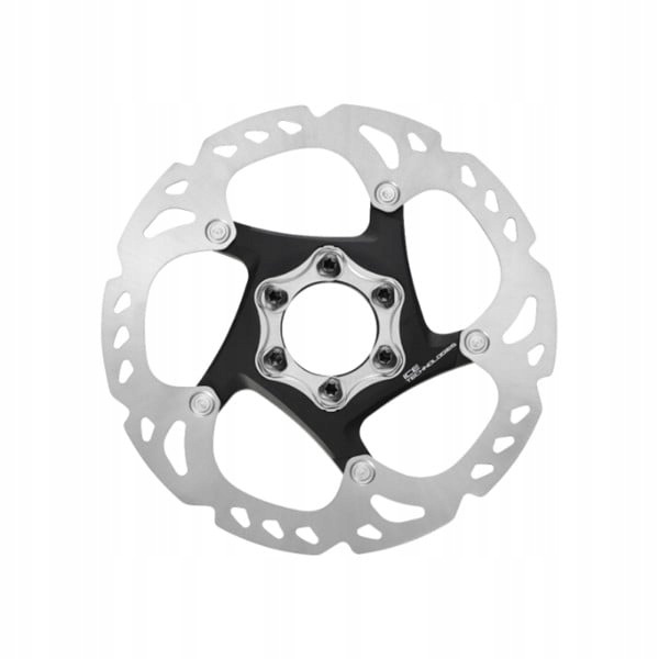 Shimano Disc Rotor Deore Xt Rt86 6 Bolts 160 Mm, Black Silver