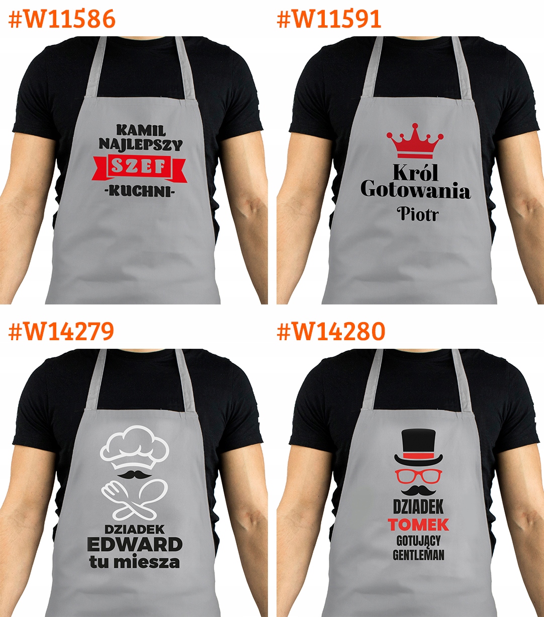 FARTUCH KUCHENNY z nadrukiem FARTUSZEK BAWEŁNA Marka ePrezenty