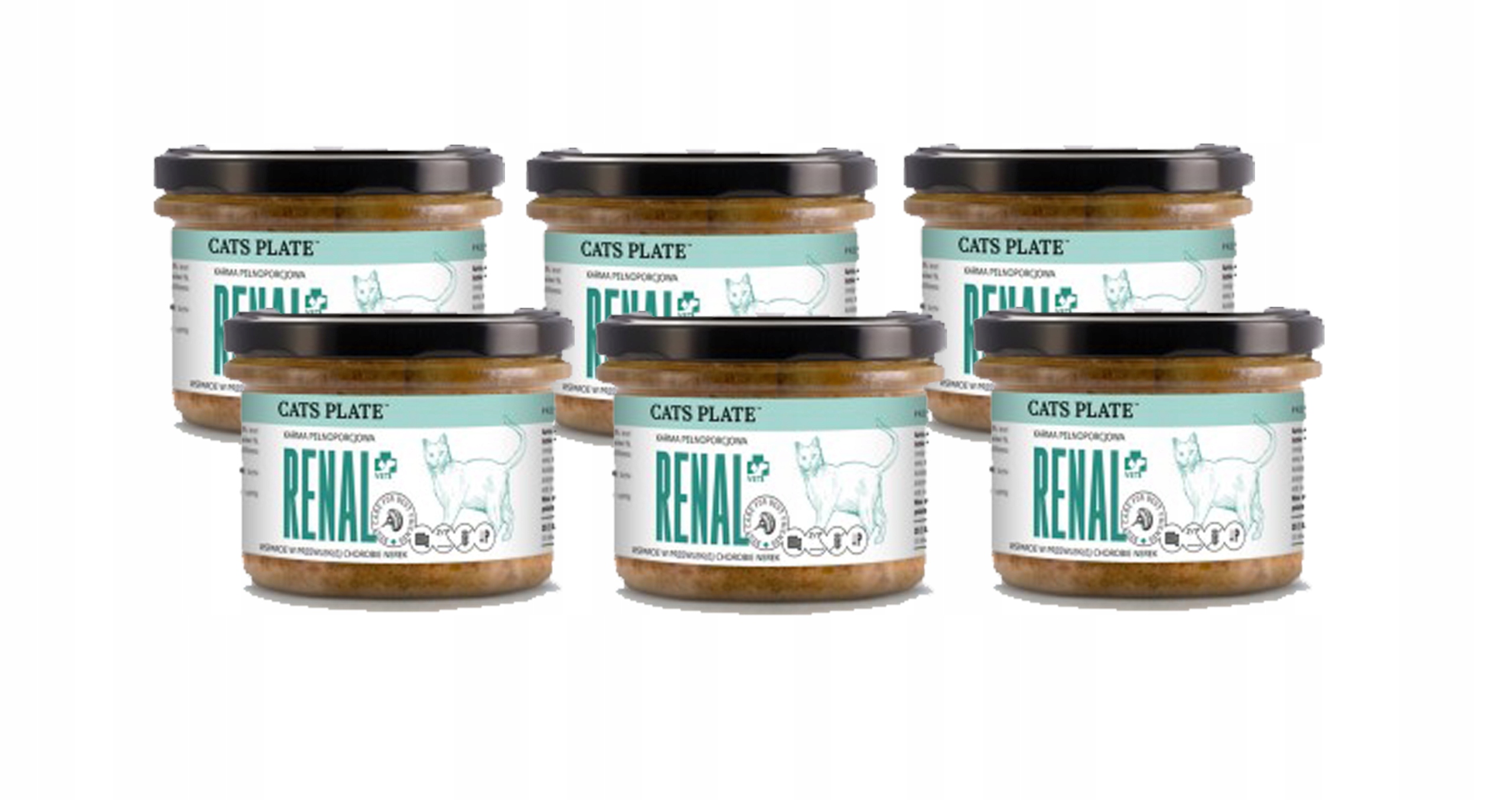 Levně Cats Plate Vet Renal – hovězí maso s onemocněním ledvin 6x180 g