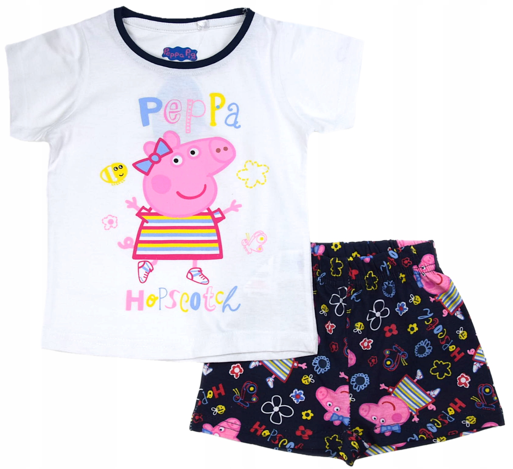 

Piżama Świnka Peppa Dziewczynki Kwiatki Biała 104