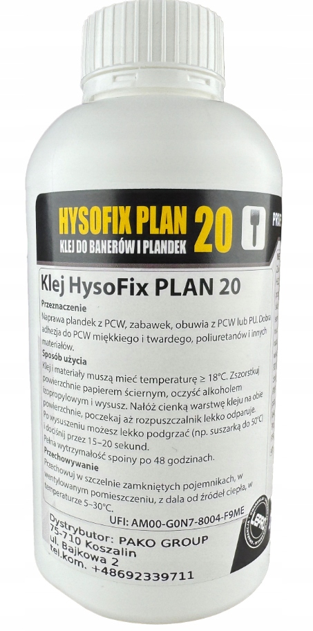 Klej do plandek Hysofix Plan 20 500 ml