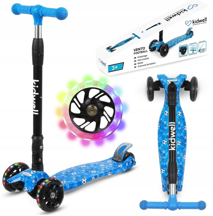 Kidwell Vento Hulajnoga Trójkołowa Koła Led 50KG