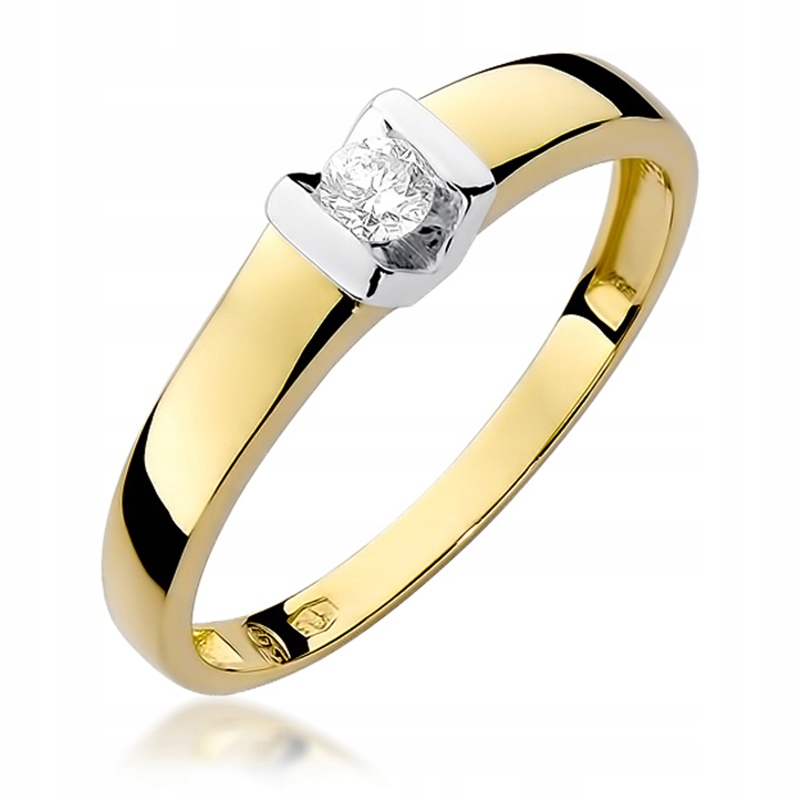 Zlatý Prstýnek s Briliantem 0,10 ct