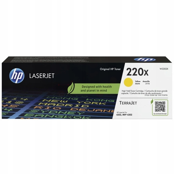 Hp W2202X, žltý toner. kazeta Hp LaserJet 220X W2202X