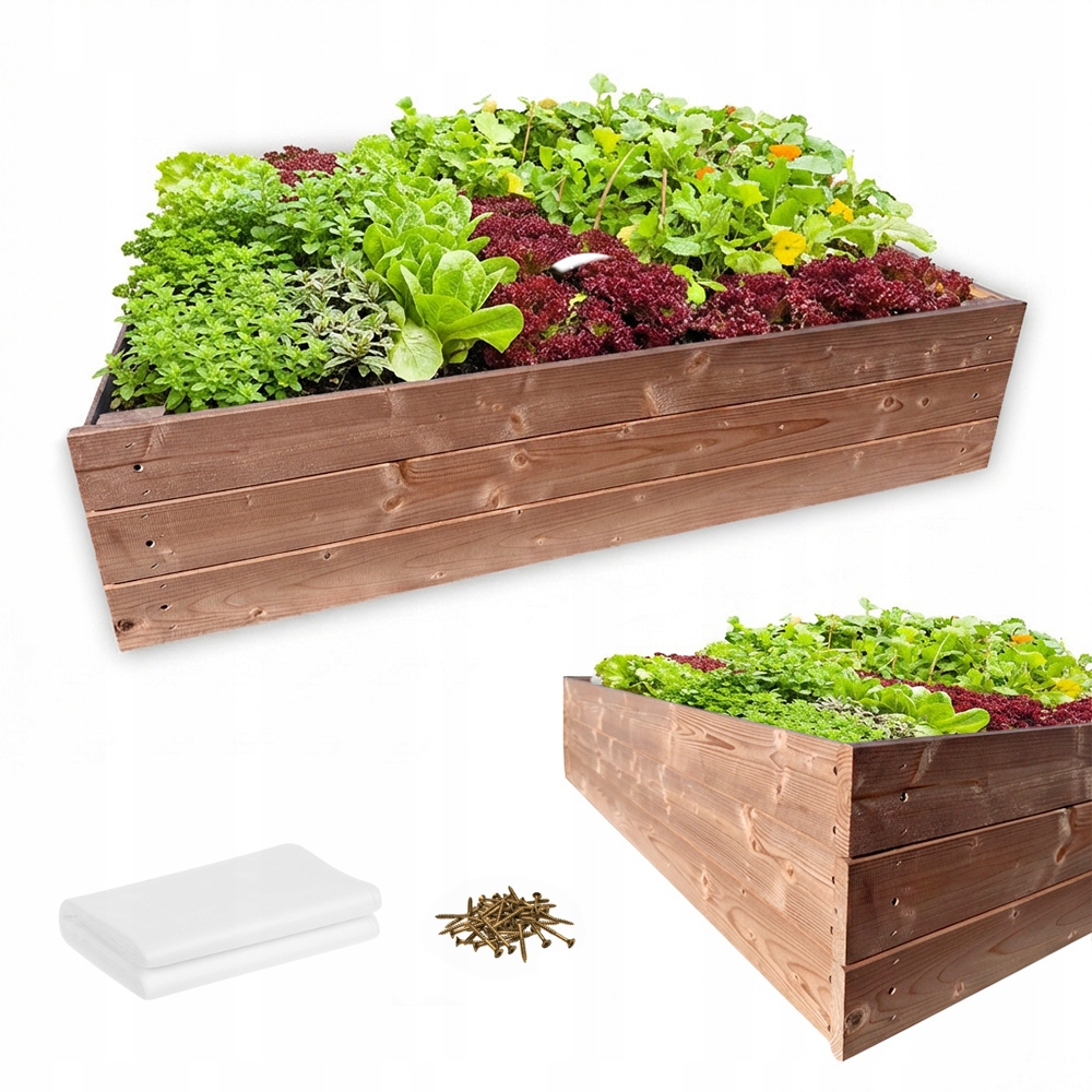 Zeleninový Záhon Impregnovaný Truhlík Na Zeleninu Pařeniště 120X120X28CM
