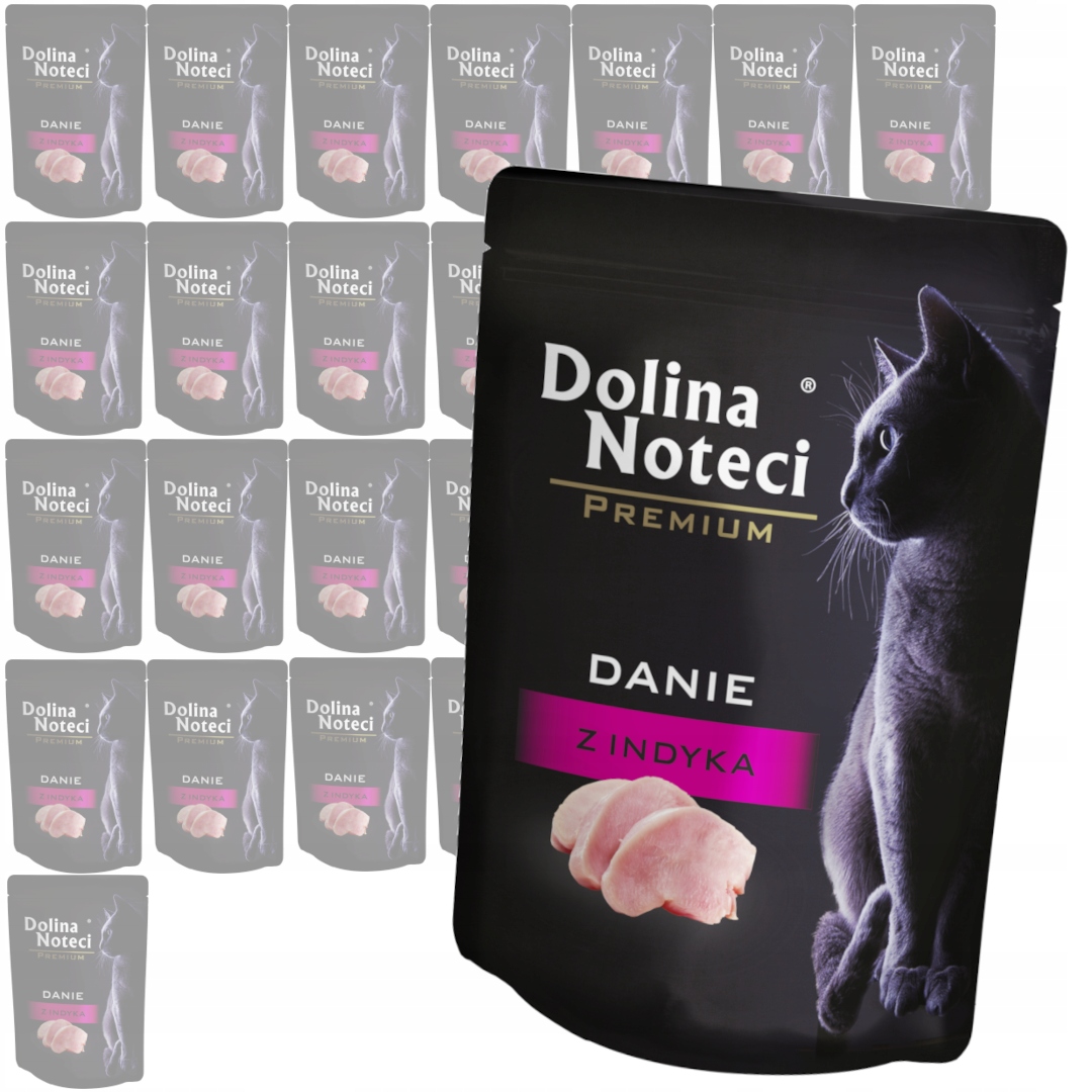 Dolina Noteci Premium Danie z Indyka 30x85g Mokra Karma Dla Dorosłych Kotów