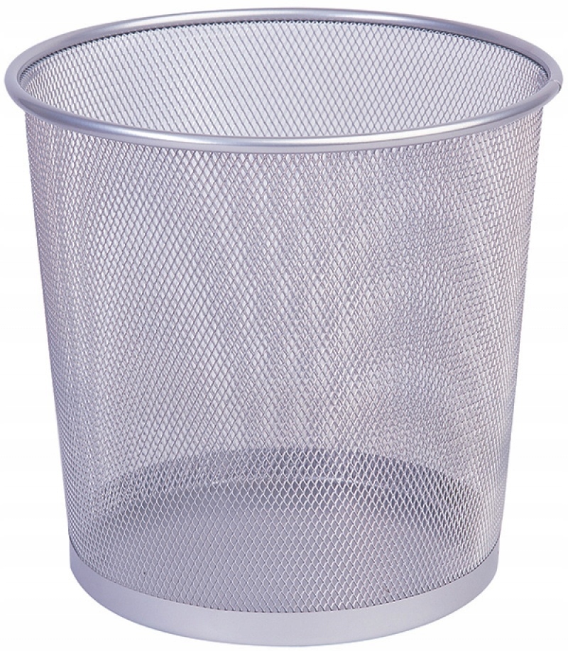 

Kosz na śmieci Office Set metalowy 12l srebrny
