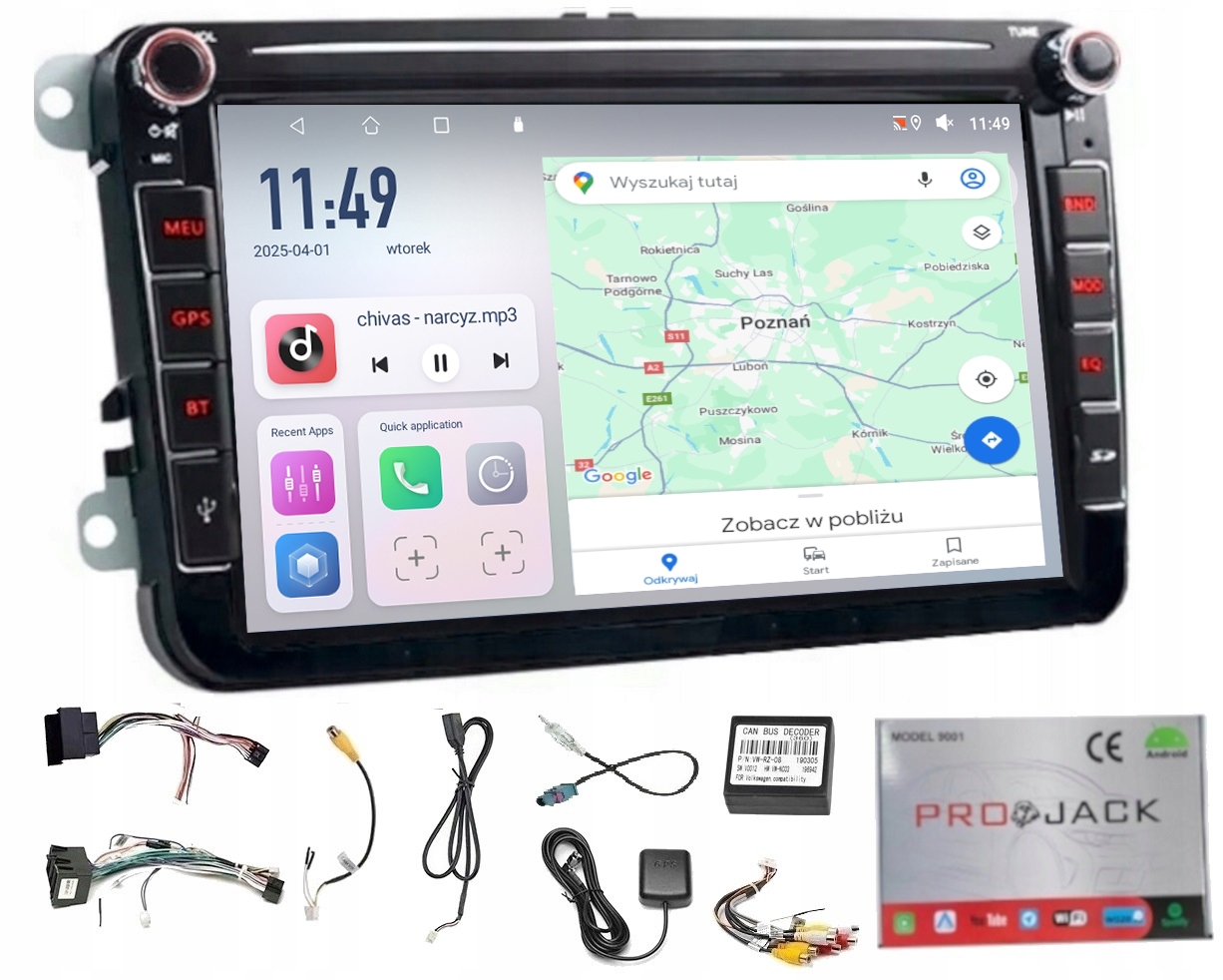 Autorádio Gps Android Vw Multivan 2003-2015 Wifi Carplay 64GB