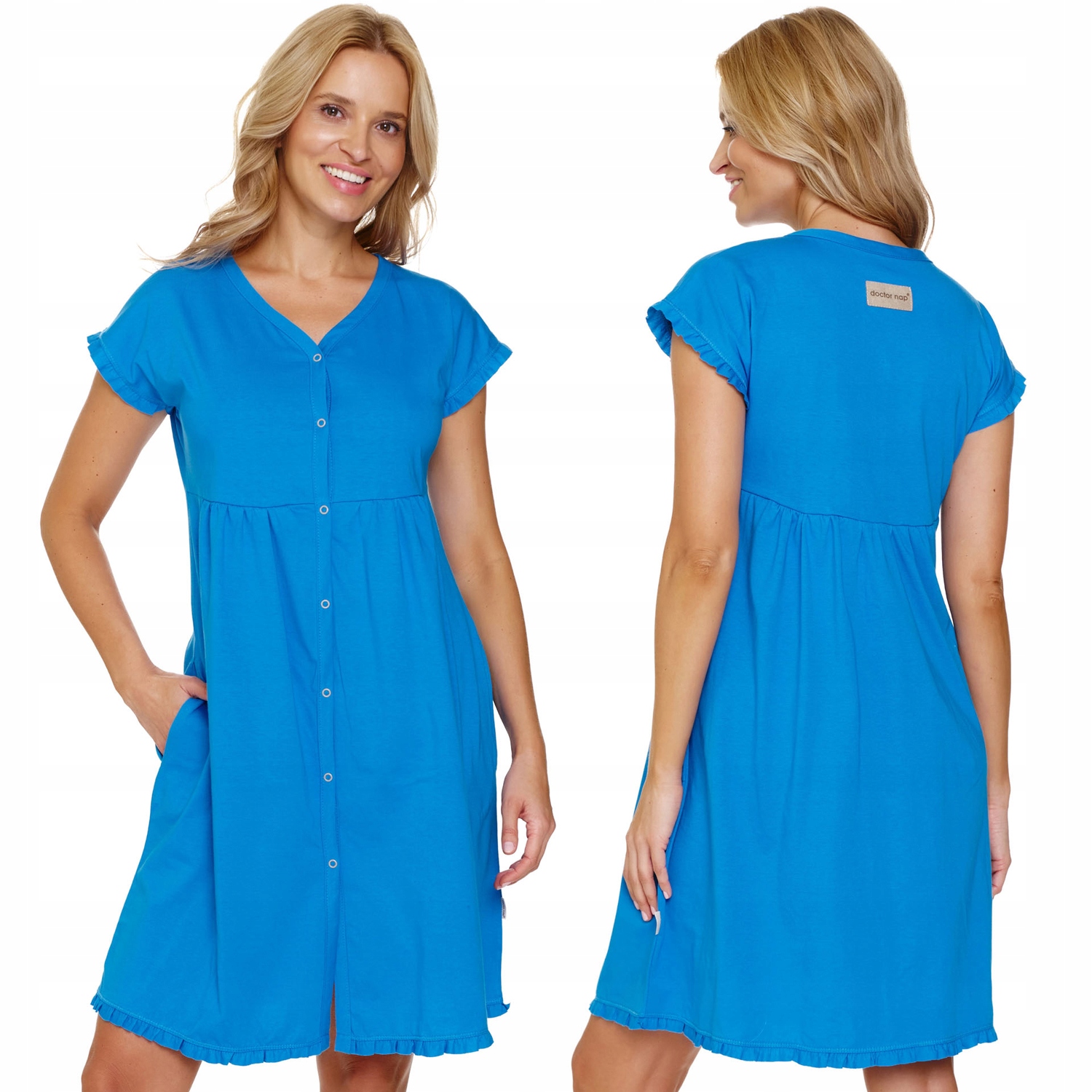 Doctor Nap TCB.9600 modrá M oceánská modrá Noční košile Na Kojení