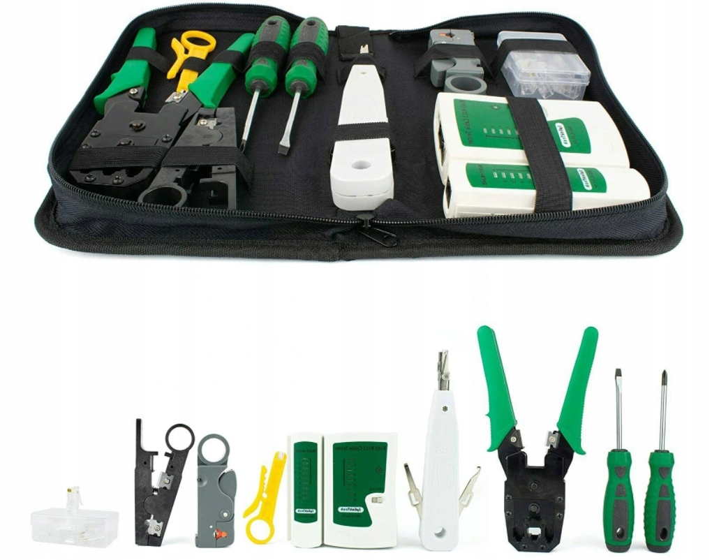 Tester Kabli Ściągacz Zaciskarka ZESTAW SIECIOWY Kod producenta TESTER KABLI SIECIOWY ZESTAW