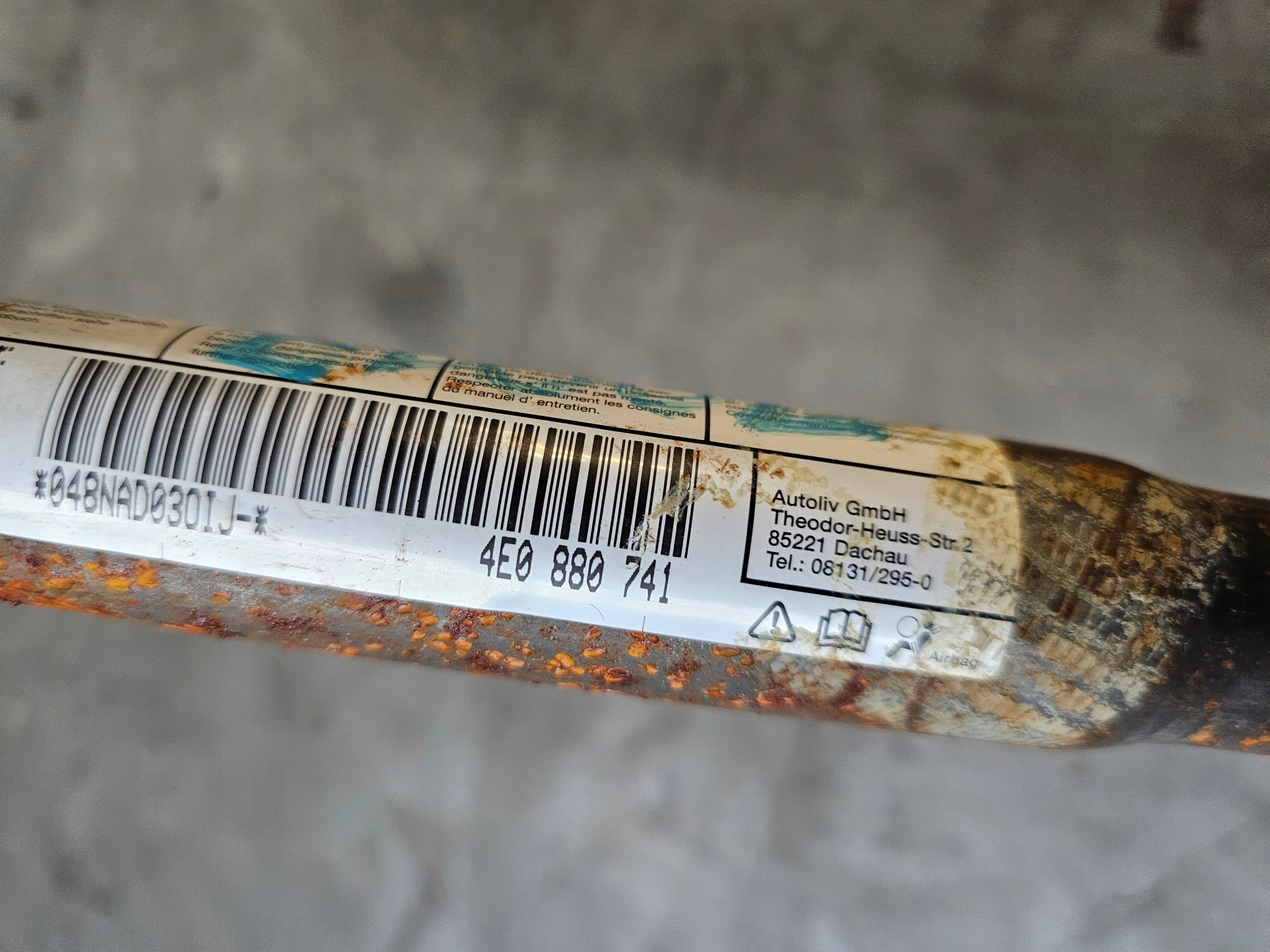 airbag dachvorhang airbag links AUDI A8 D3 4E0880741