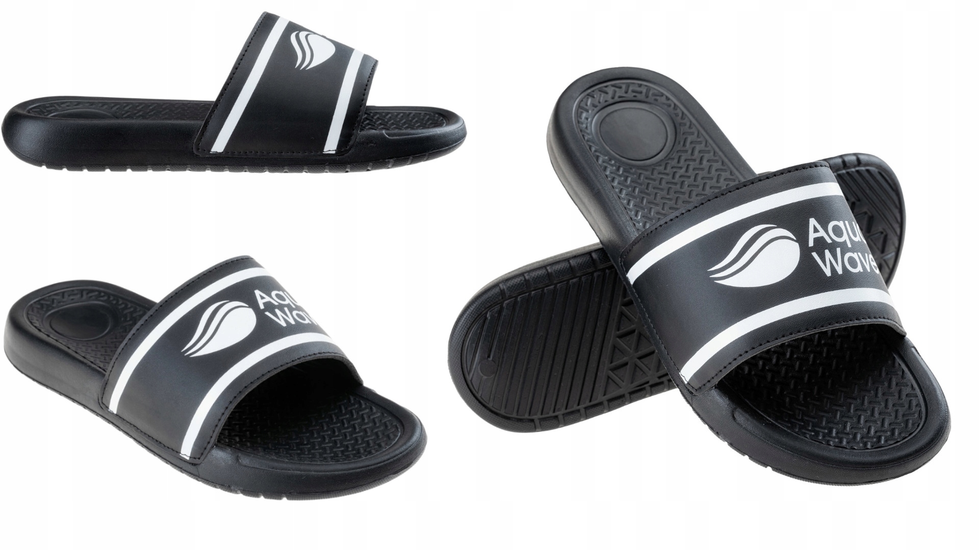 

Klapki męskie na basen plaże czarne aquawave 44