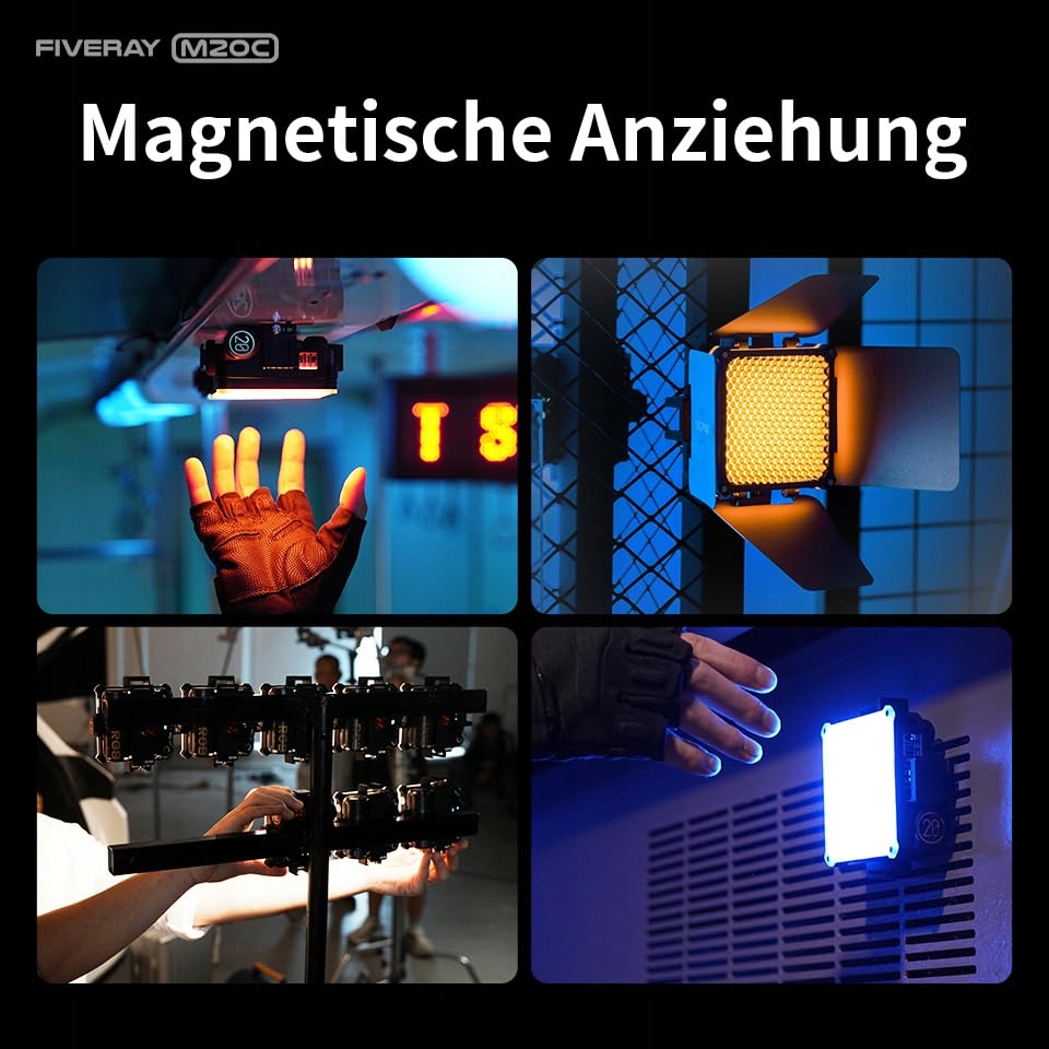 ZHIYUN Fiveray M20C Combo Lampa RGB LED 20W Magnetyczna Do Streamingu — miniatura 8