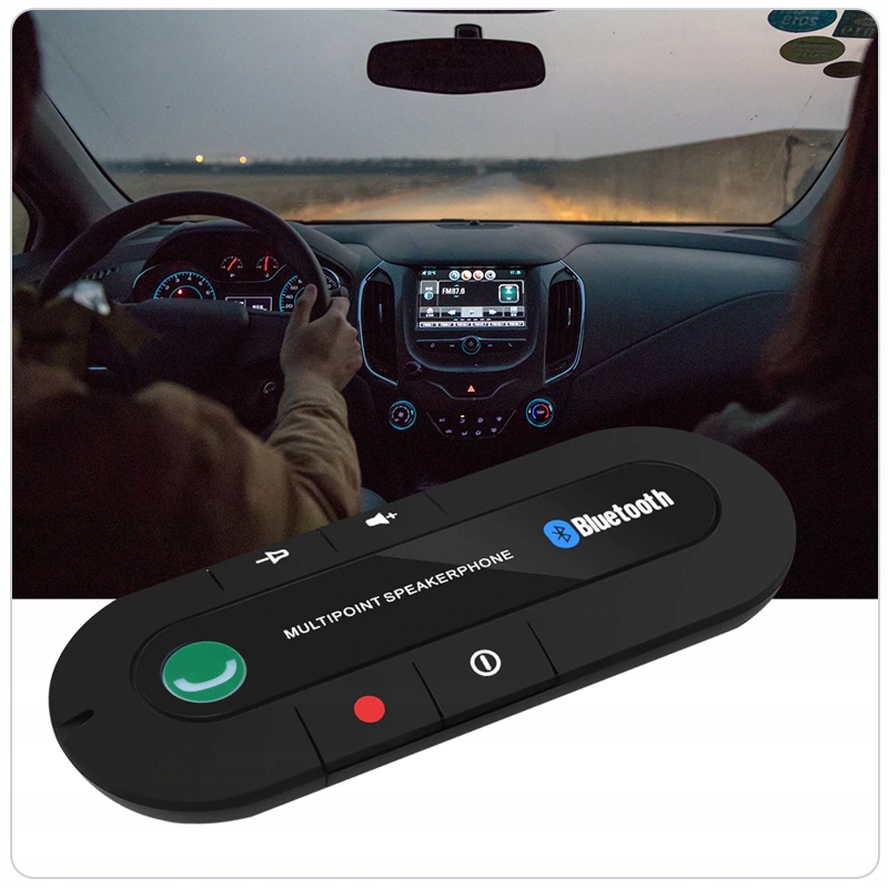 ZESTAW GŁOŚNOMÓWIĄCY SAMOCHODOWY BLUETOOTH Marka 4kom