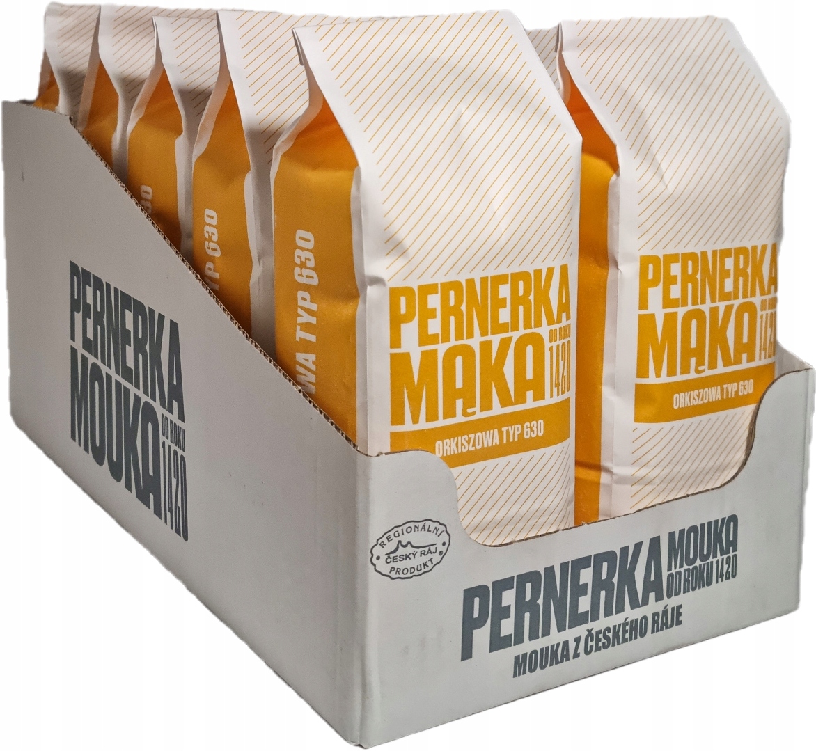 Mąka Orkiszowa Jasna Gładka Typ 630 10x1 kg Pernerka