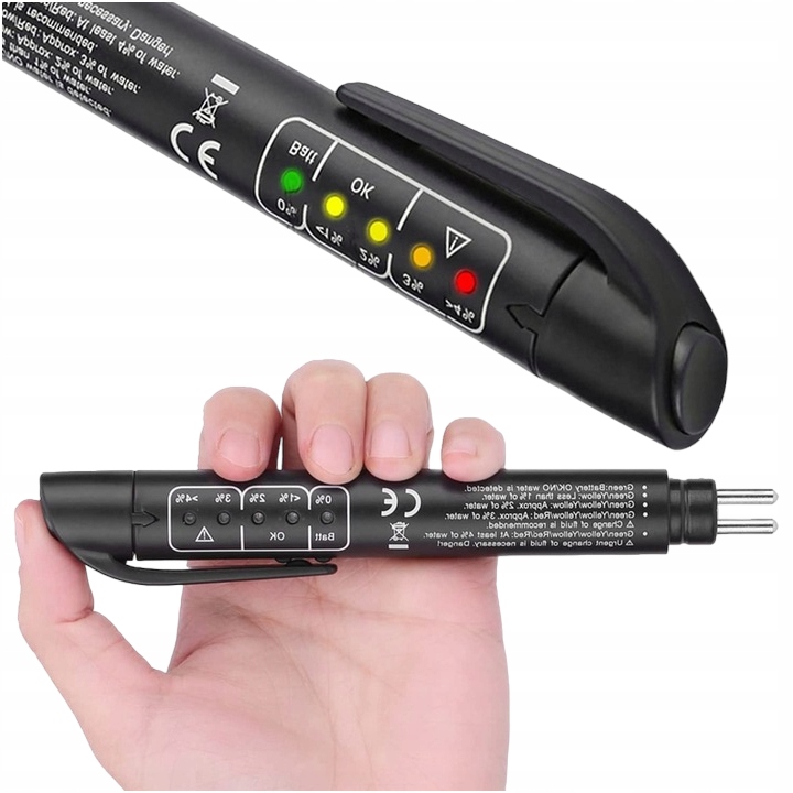 TESTER PŁYNU HAMULCOWEGO CYFROWY MIERNIK PRZYRZĄD POMIAROWY DOT LED