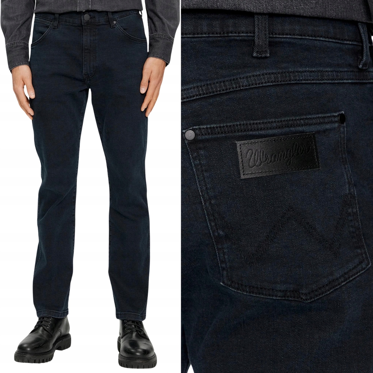 Wrangler Larston slim New Cloudy Skies přiléhavé džínové kalhoty W33 L32