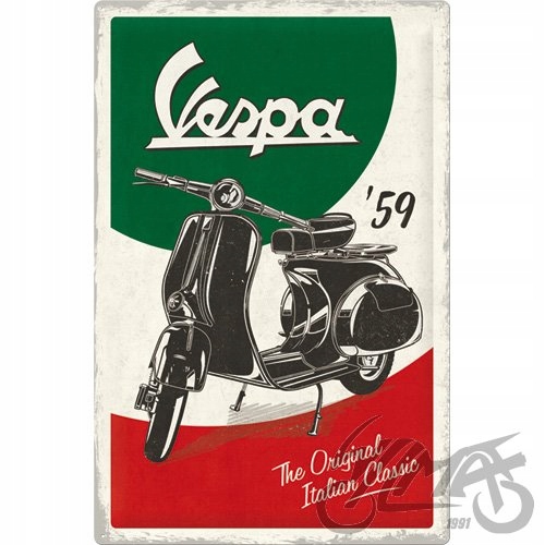 TABLICA PLAKAT 40x60 VESPA THE ITALIAN CLASS 24014