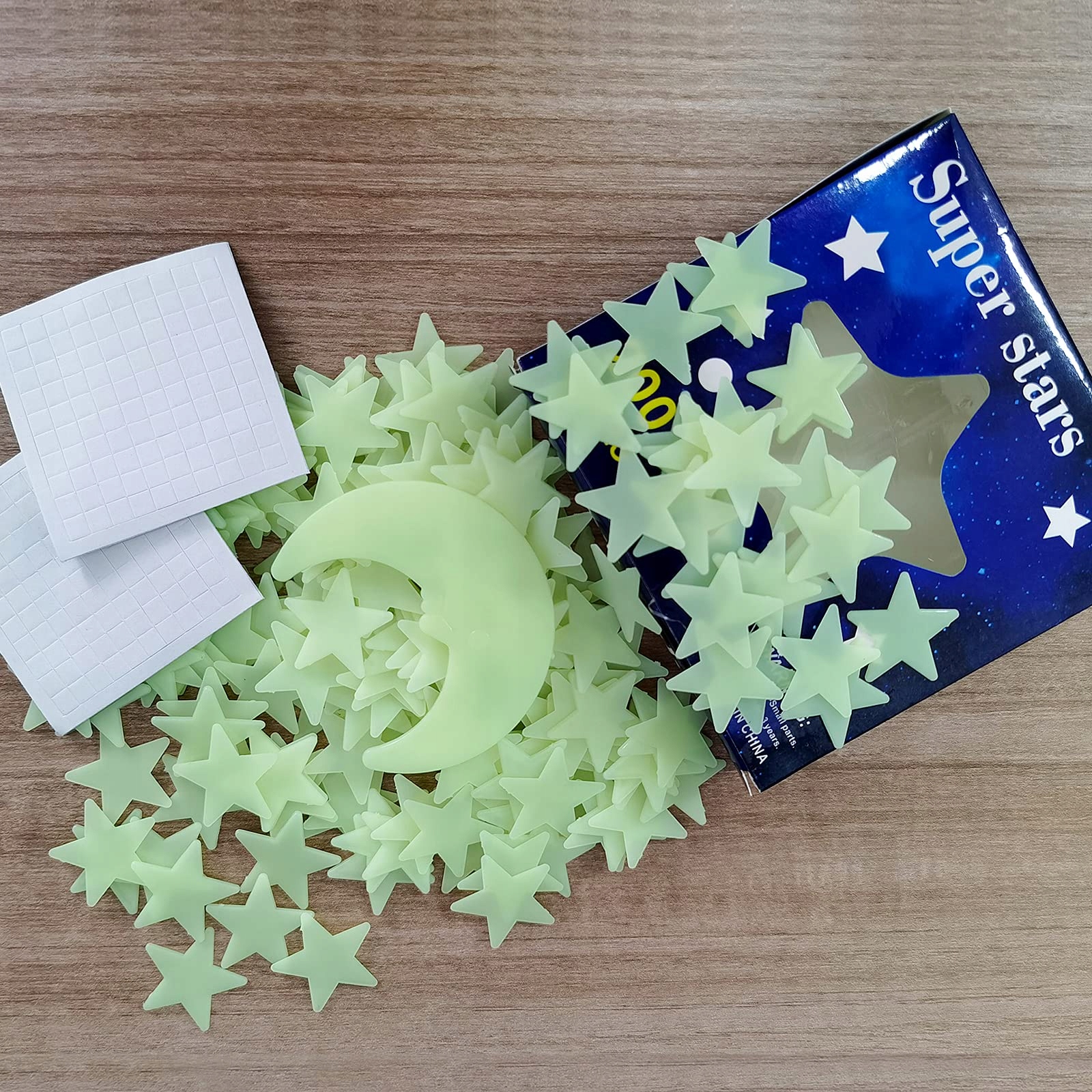 201× GWIAZDKI ŚWIECĄCE W CIEMNOŚCI FLUORESCENCYJNE Marka inna