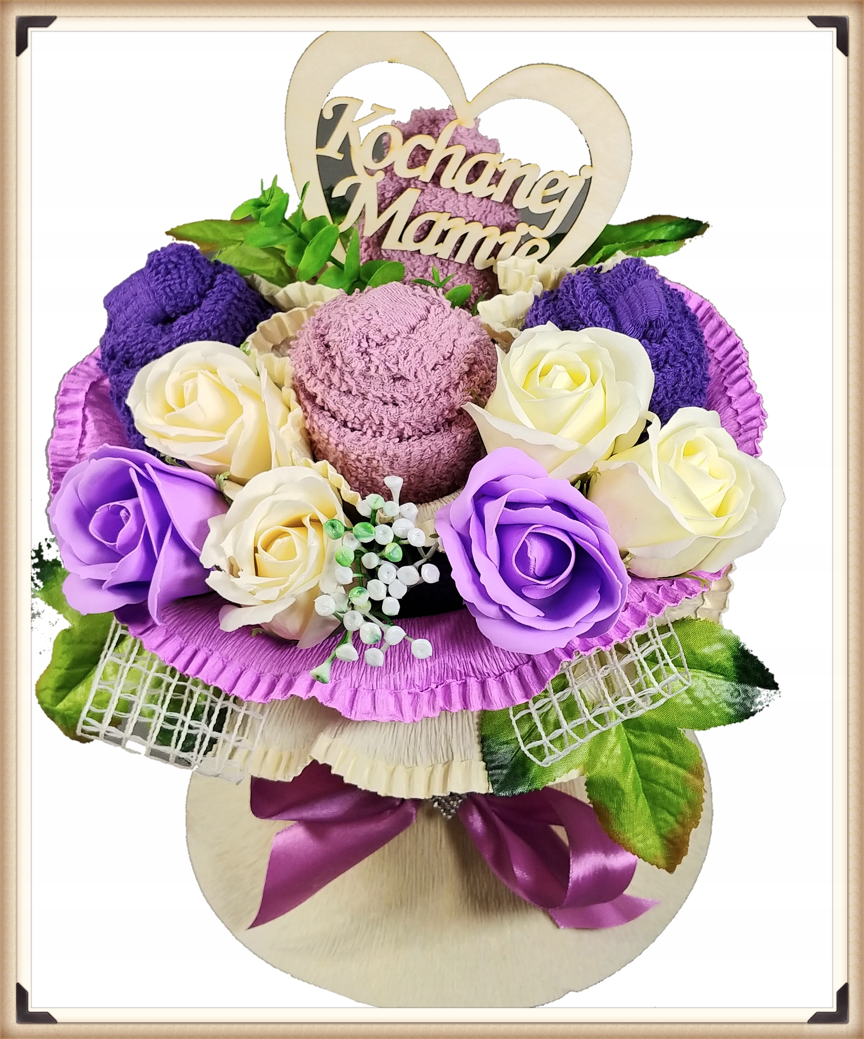 Bukiet z Ręczników dla MAMY pachnące róże mydlane prezent DZIEŃ MATKI Rodzaj gadżetu ręczniki