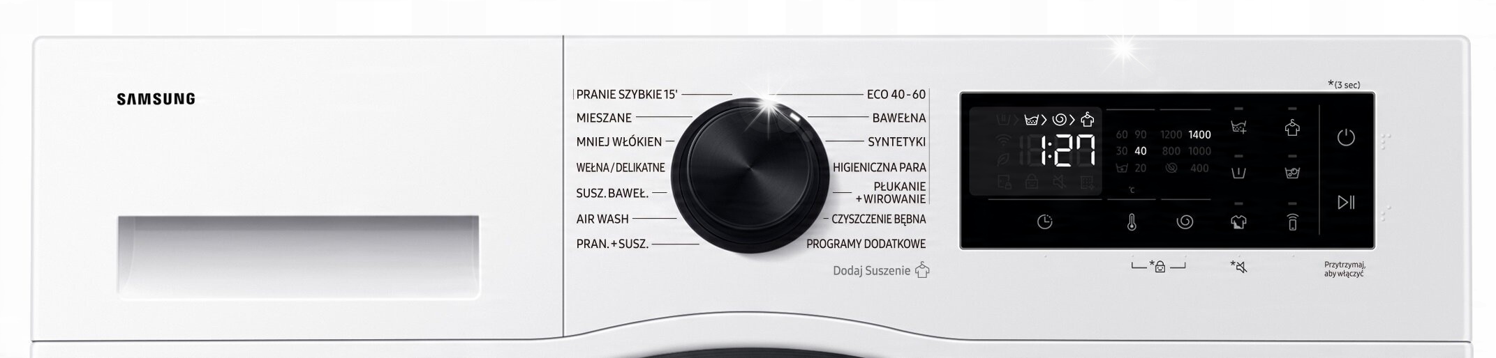 Pralko-suszarka Samsung WD90DG5B15BEEO 9/6kg 1400 obr. EcoBubble Ai