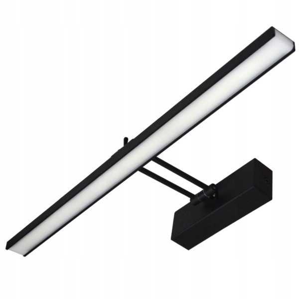 Kinkiet Led łazienkowy Lampa led nad lustro regulowana 12W Nw 49cm Czarny