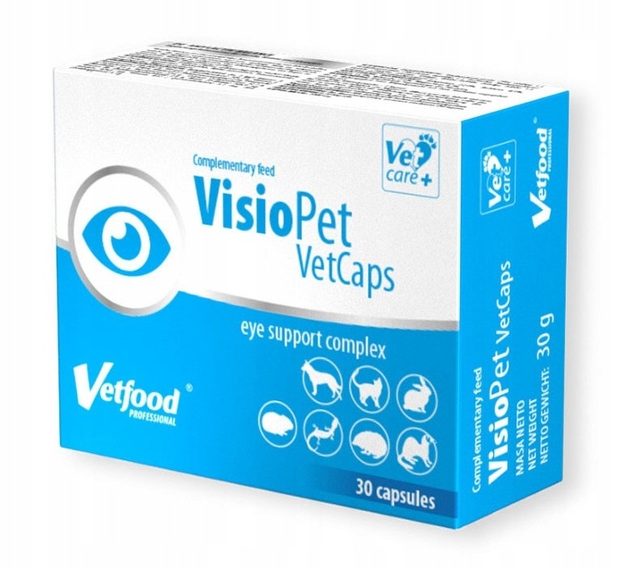 Levně Vetfood VisioPet Vet Caps 30 kapslí Oči Jaskra