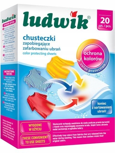 Levně 3x Ludwik Ubrousky na praní proti barvení oděvů 20 Ks