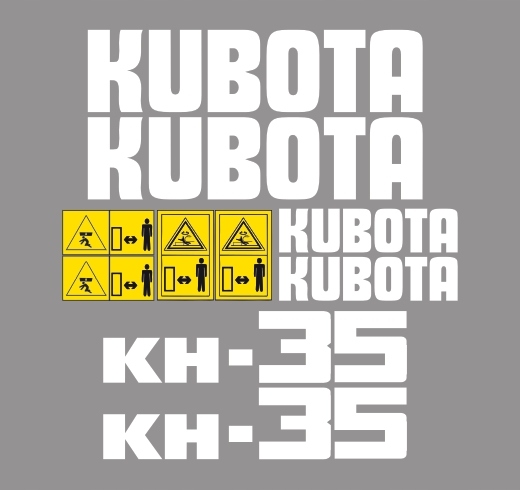 KH35 - Наклейка Kubota KH 35
