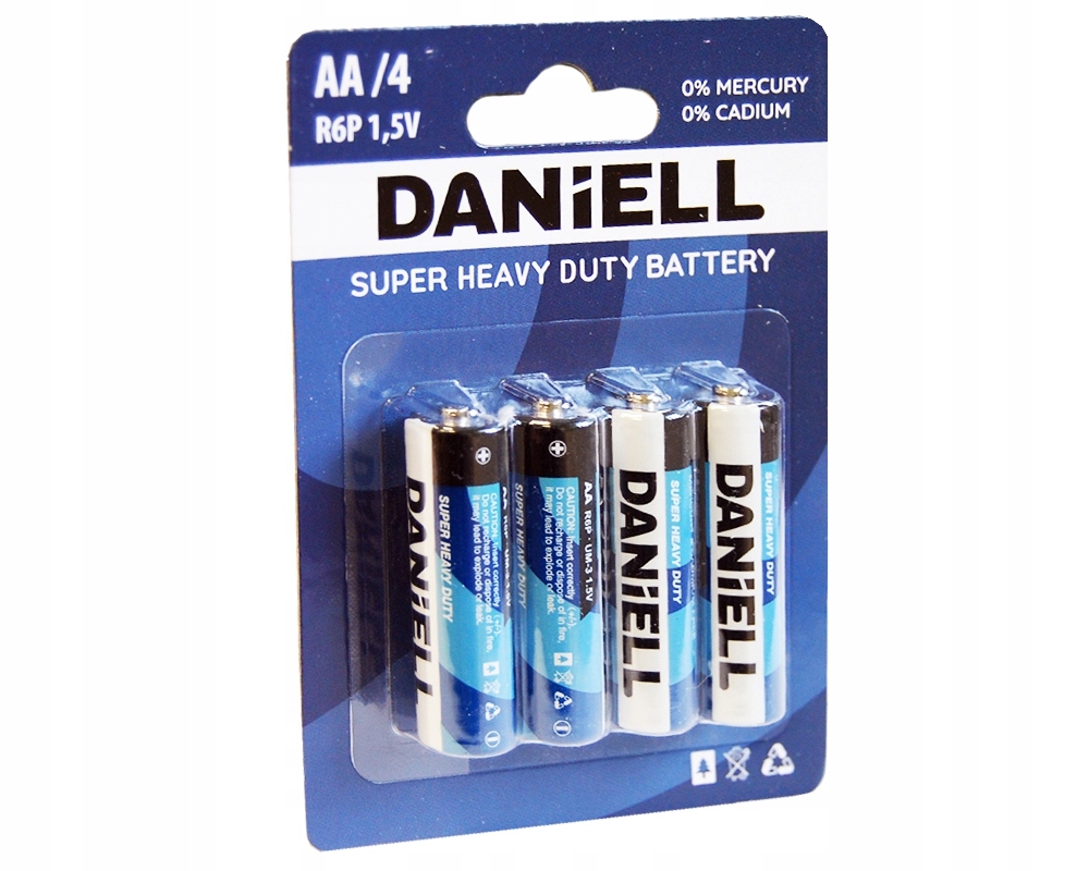 

Baterie Zwykłe Paluszki Aa R6P 4 szt DANiELL
