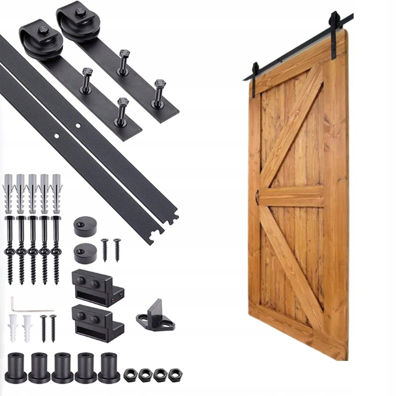 

System drzwi przesuwnych barn door zestaw 2m loft
