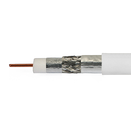 

Kabel koncentryczny Trishield biały RG6 Cu 1m