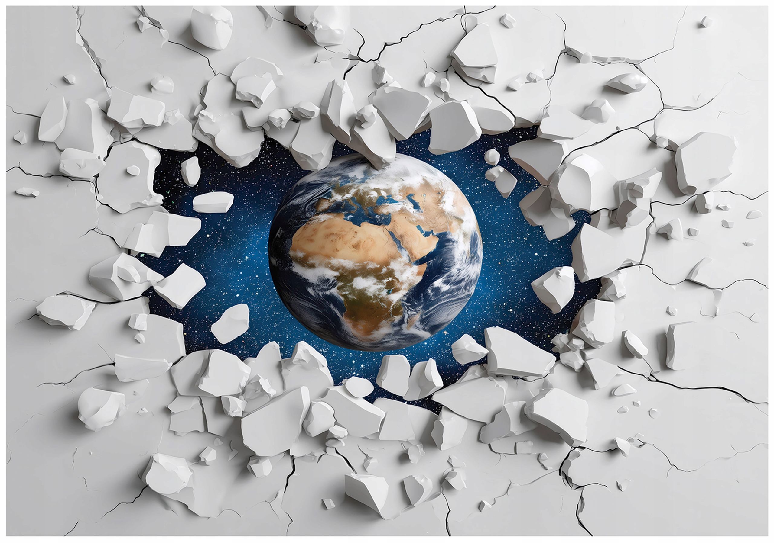 Fototapeta Pre Deti 3D Zem Kosmos Detská Tapeta Flizelina 350x250