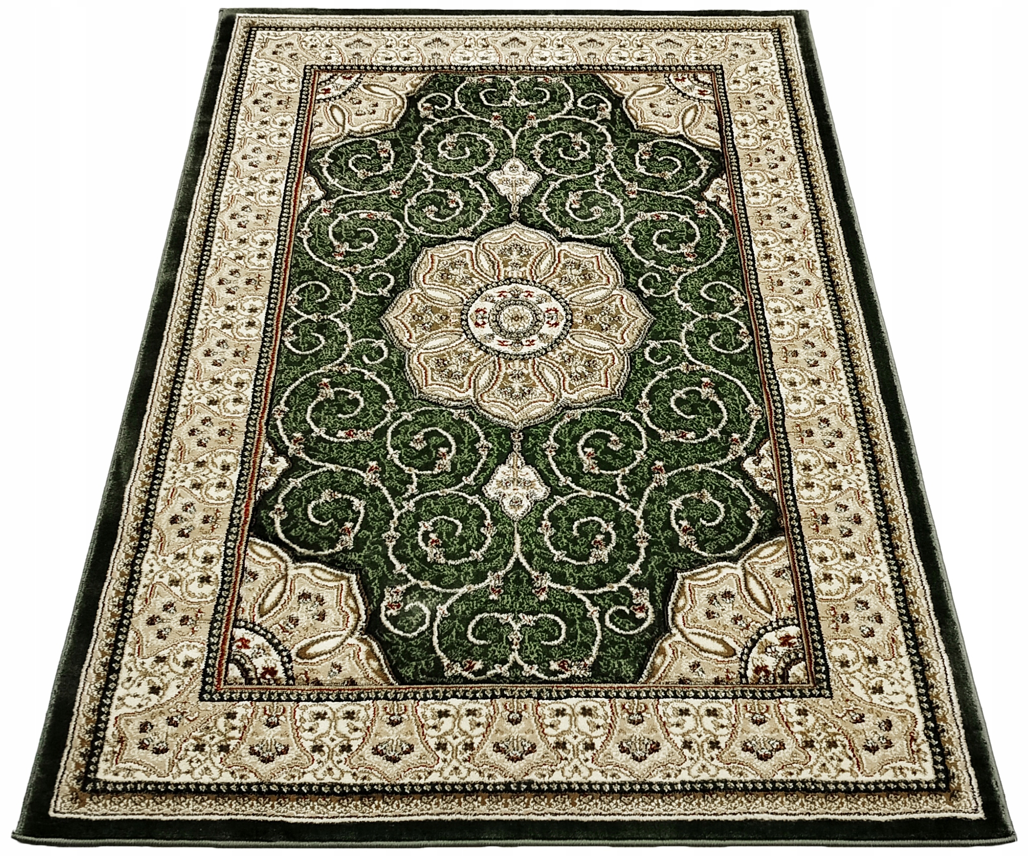 Koberec 140x190 Klasický Tradičný Hrubý Zelený