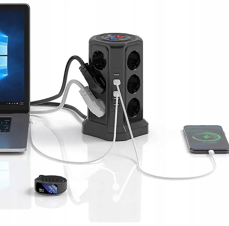 Pionowa listwa zasilająca RegMag 12 gniazd i 5 USB – Parametry użytkowe