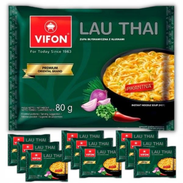 Zupa błyskawiczna Lau Thai tajska VIFON 80g x 10