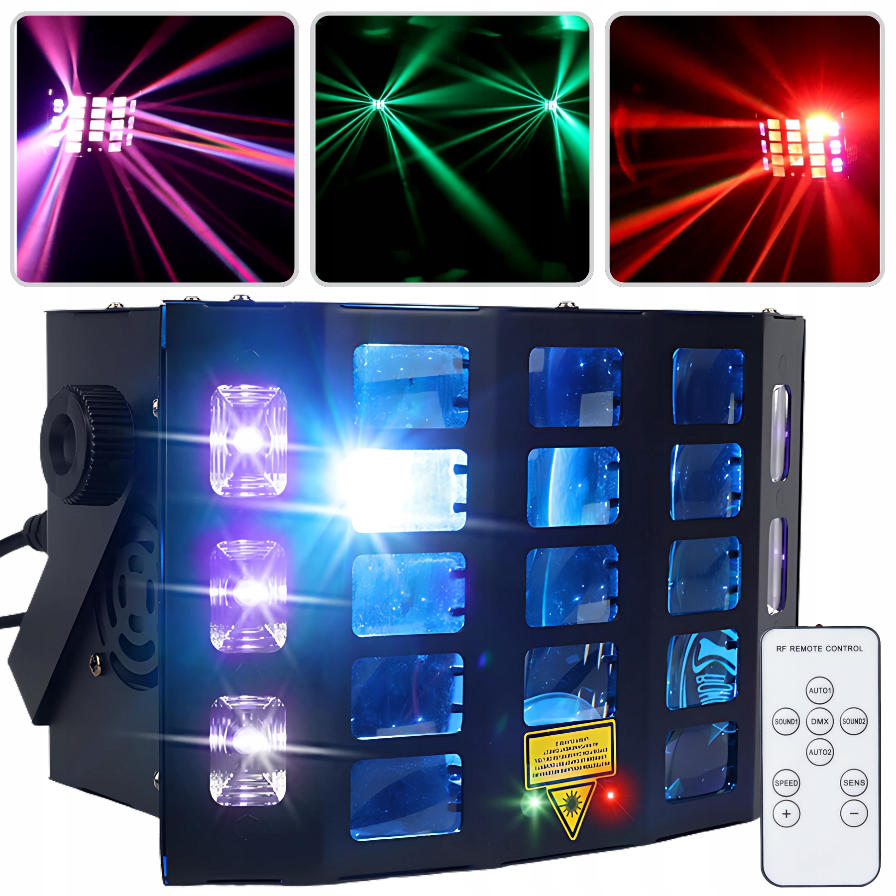 Multiefektové Led Rgbw-uv Světlo Diskotékové Stroboskop Laser Dálkové Ovládání
