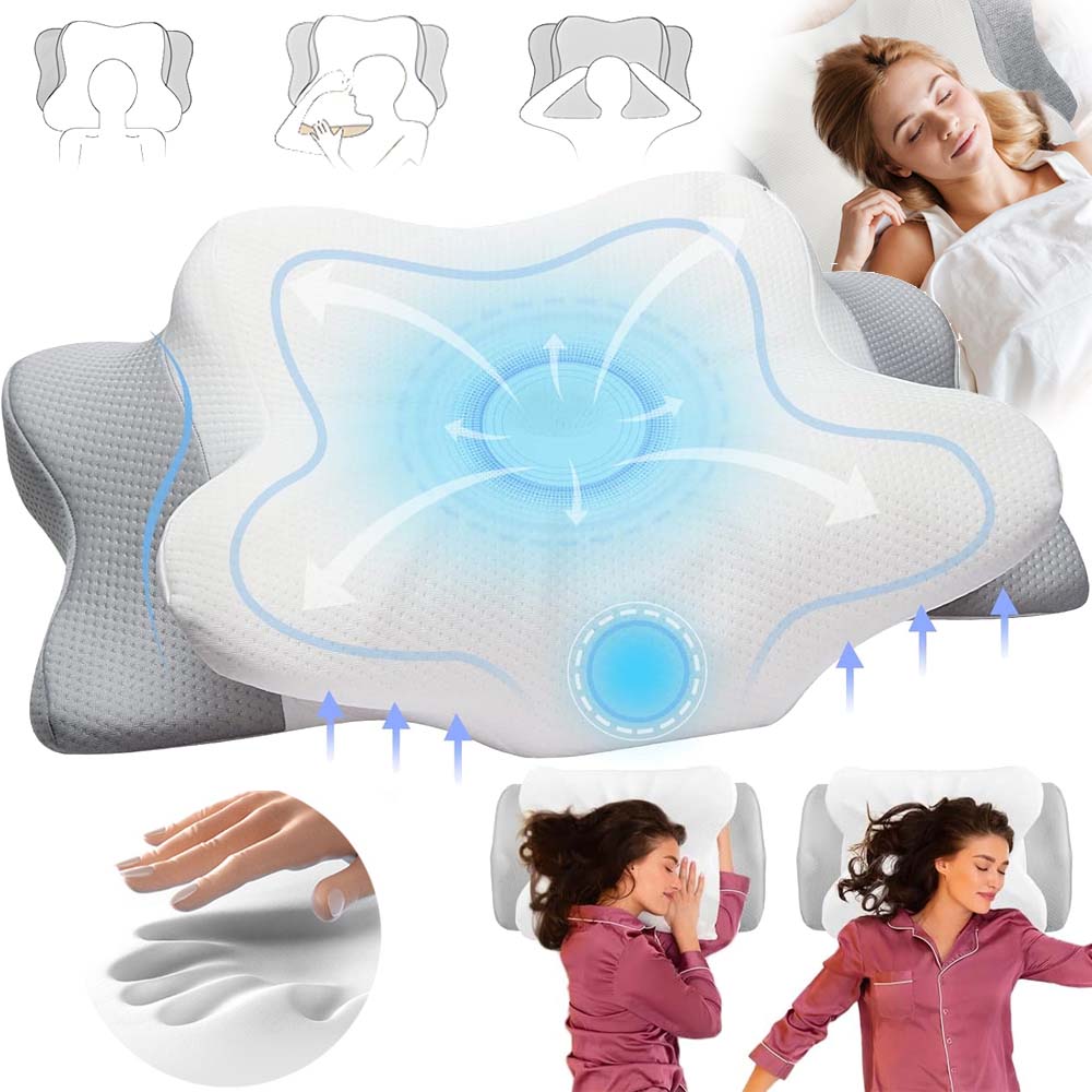 Ergonomiczna Poduszka Ortopedyczna Motyl Z Pamięcią Kształtu 2 Wysokości