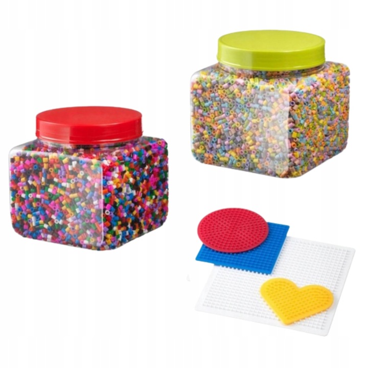 2 X KORALIKI DO PRASOWANIA IKEA PYSSLA + 4 FORMY