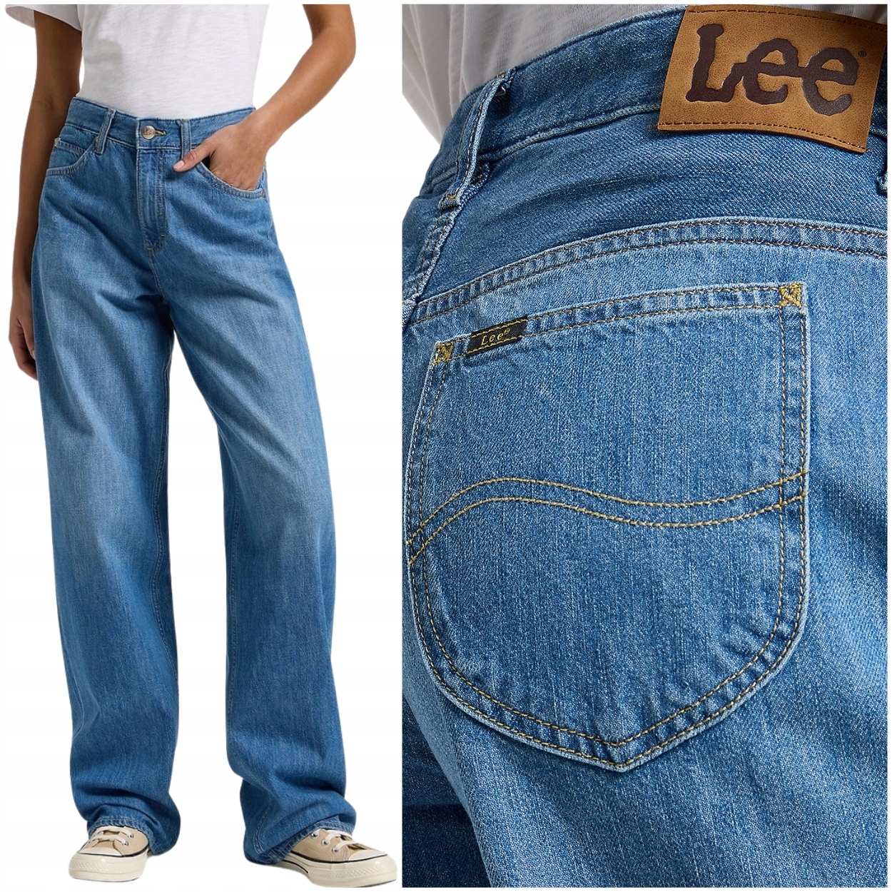 Lee Rider Loose Qiuck Take vysoké volné dámské džínové kalhoty W25 L33
