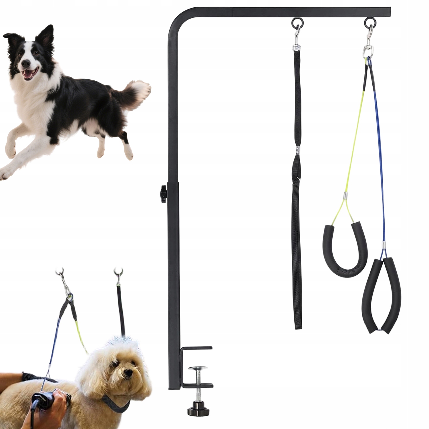 Levně Nastavitelný Groomerský Držák Pro Psa Se 3 Smyčkami Na Stůl