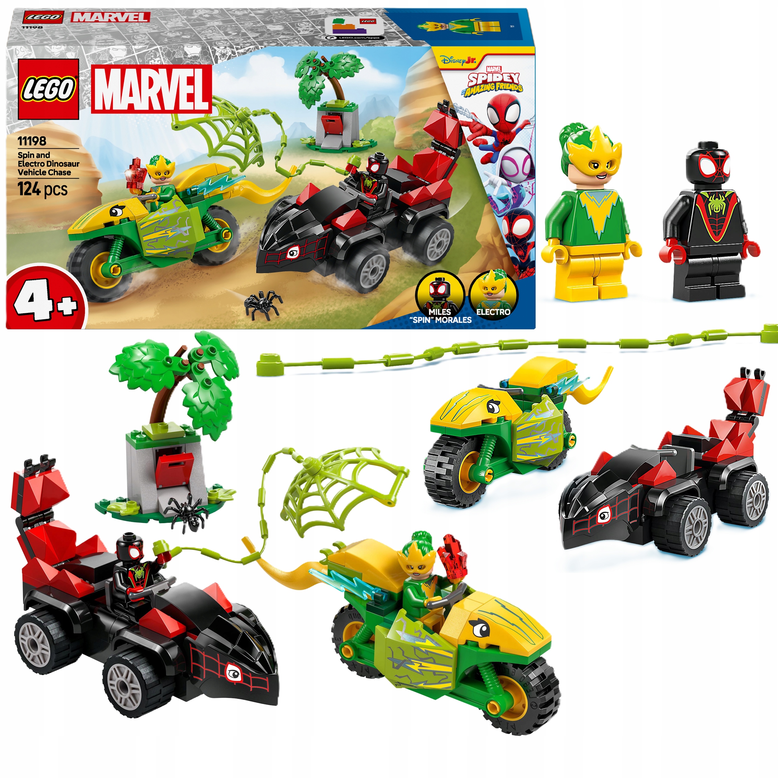 Lego Marvel Spidey Pościg Spina Za Electo W Dinopojeździe Zestaw Do Zabawy