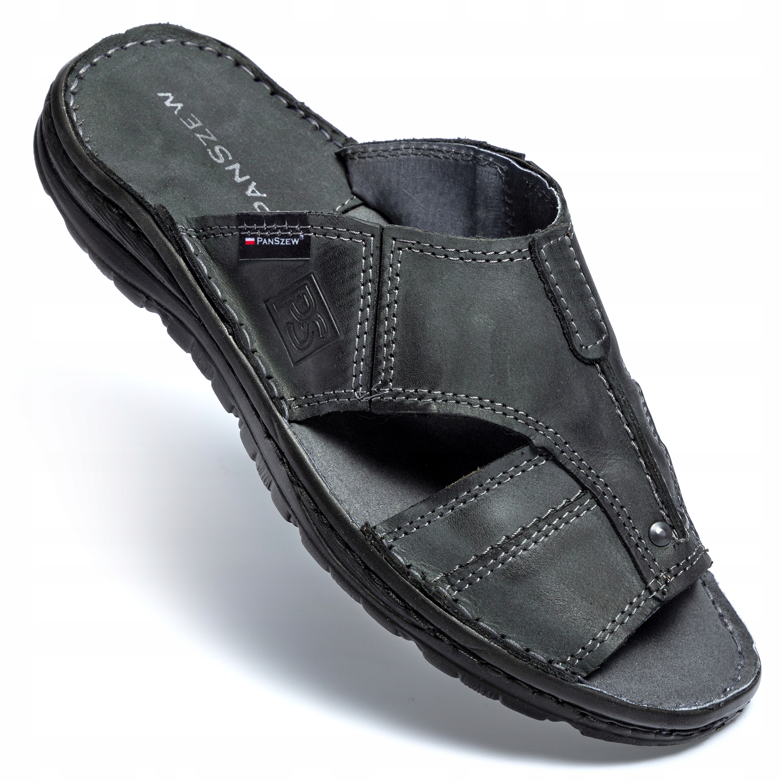 Pánské Pantofle Prodyšná obuv z přírodní kůže 39-46 PanSzew