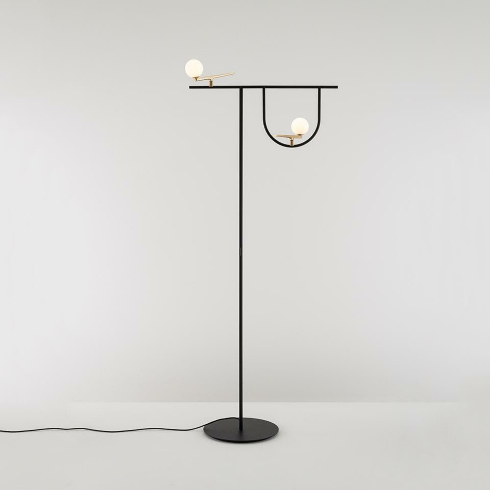 Artemide Yanzi stojacia lampa 1102010A, Led 20W, mosadz sklo, 192 cm