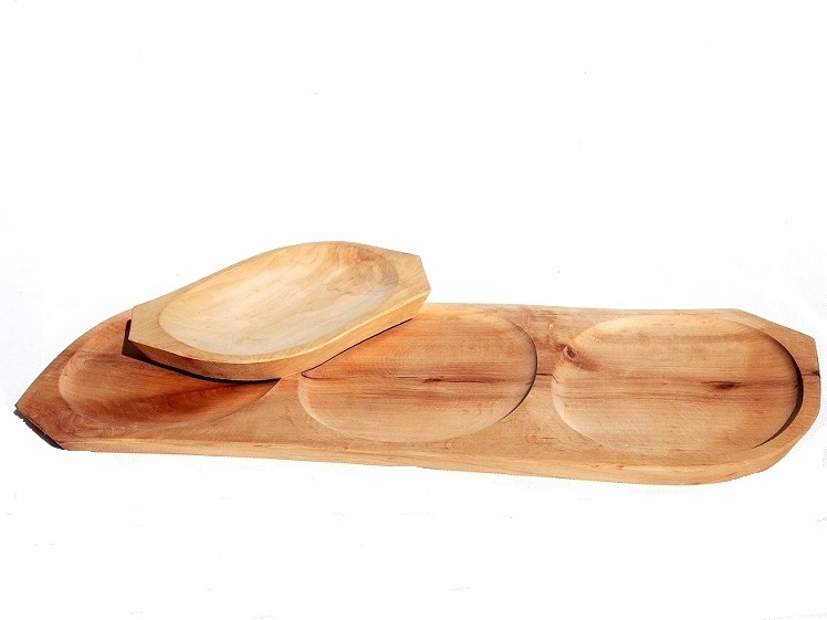 Korytko DREWNIANE +6 talerzyków miska taca zestaw Kod producenta 0013