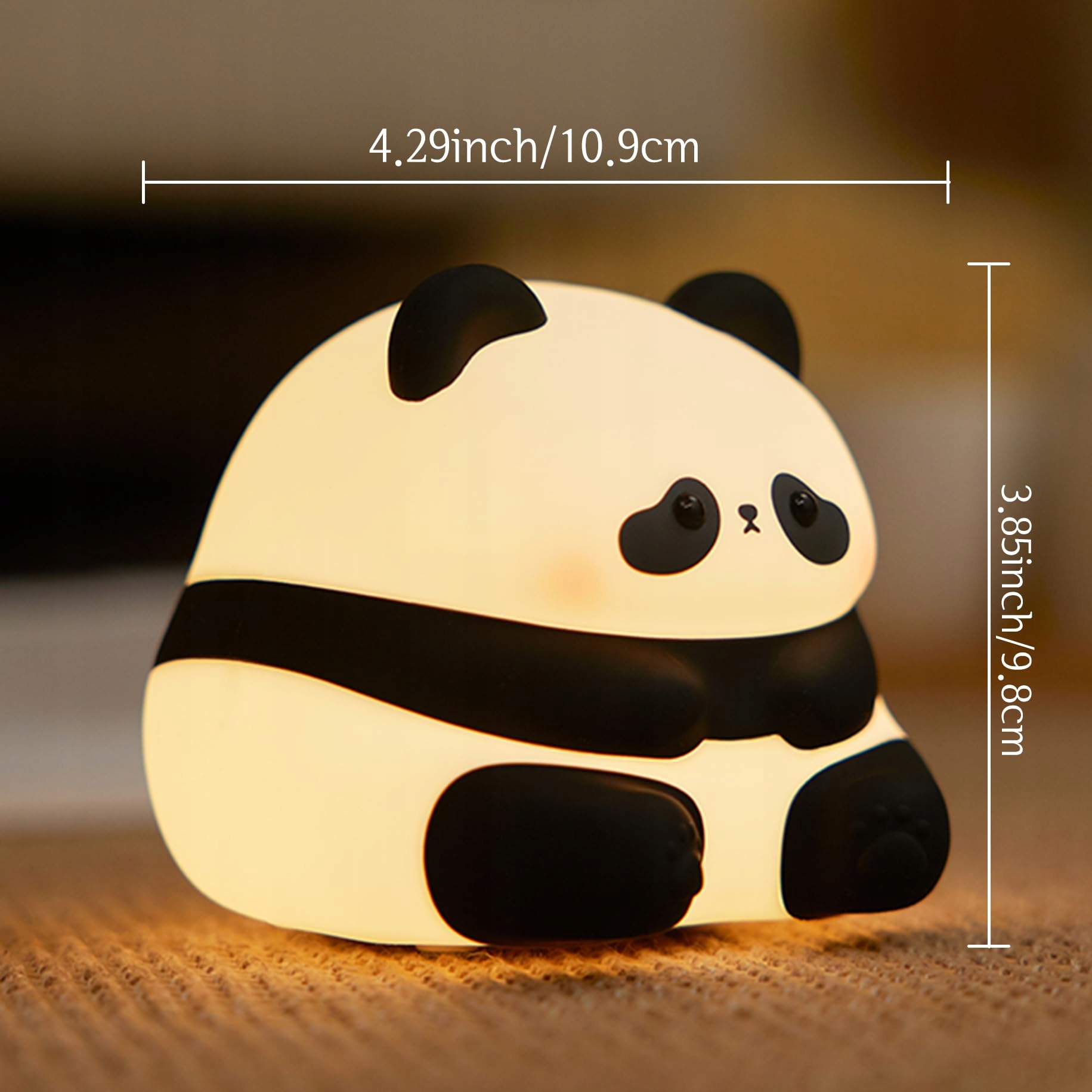 YUANDIAN Lampka Nocna Panda Silikonowa USB Dla Dzieci i Dorosłych — miniatura 4